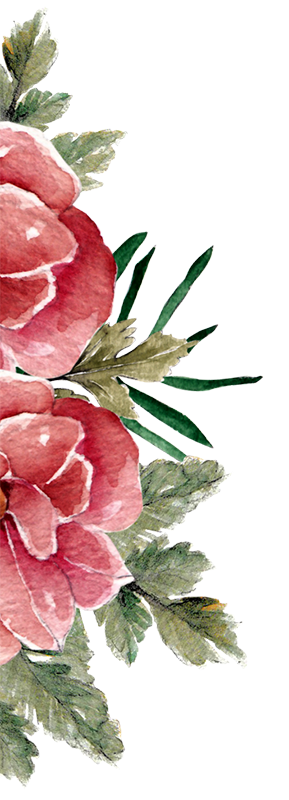 Pink floral design top corner