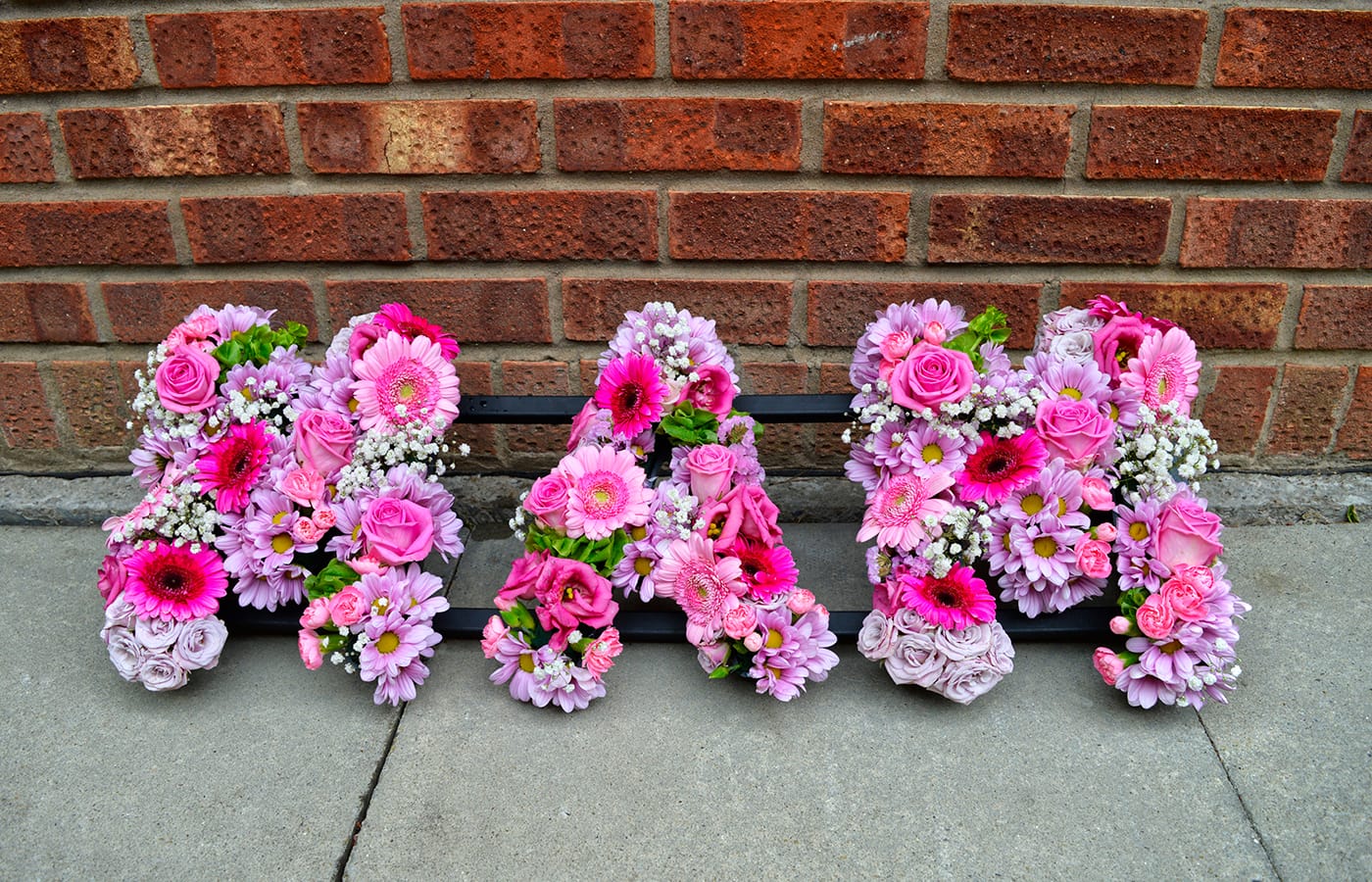 funeral floral lettering
