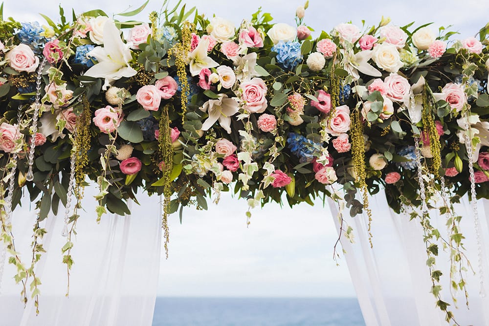wedding flower wall
